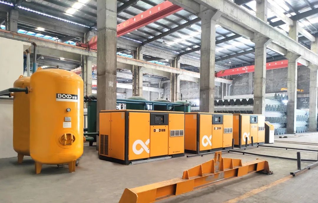 節能穩定省心,經的起“鋼鐵”考驗的葆德空壓機