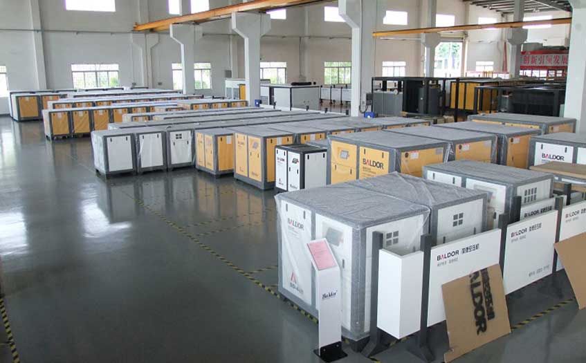 葆德工廠-葆德螺桿空壓機成品區